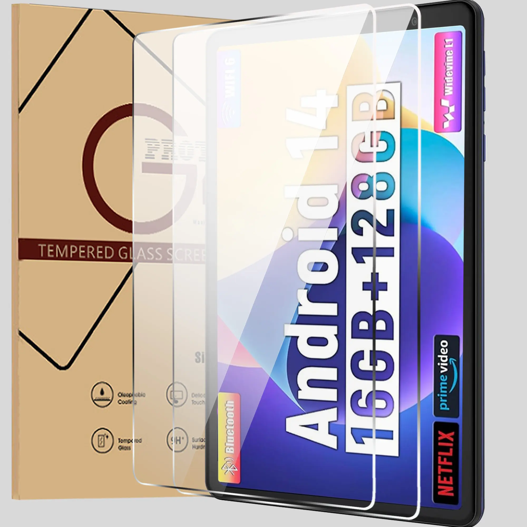2 Pack Tempered Glass Screen Protector for fearwiky 10.36 inch Anti Scratch HD Clear
