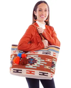 Scully Women's Woven Southwestern Print Tote - B602