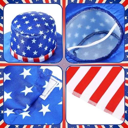 4th of July Porch Goose Outfits for 23'' Cement Plastic Porch Goose Statue, Memorial Day Patriotic Porch Goose Clothes with Flag Star Red Blue White Strip Porch Goose Costume for Independence Day Summer Outdoor Lawn Yard Garden Porch Decor