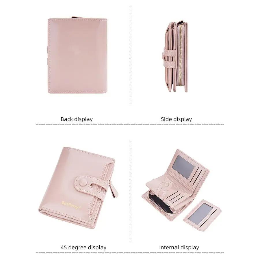 Women’s Slim Trifold RFID Blocking Waxed Leather Mini Wallets, Compact Purse with Coin Pocket & Card Holder for Students & Everyday Use (Sports & Outdoor Accessories) summerwins