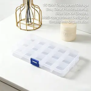 2026 New Transparent Storage Box, Small Jewelry Earring Organizer, Cover Plastic Multi-Compartment Container, Suitable for Parts and Medicines