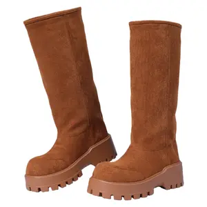 Women's Fashion Suede Mid Calf Warm Snow Boots and Stylish Design for Winter Comfort Ideal for Christmas