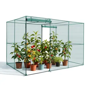 Crop Cage Plant Protection Tent, 9.5 X 6.36 X 6.36 Ft, Wind-Resistant Tall Garden Netting With Zippered Door, Easy Assembly, Outdoor Raised Bed Cover For Tomatoes, Vegetables, Herbs, Patio And Lawn