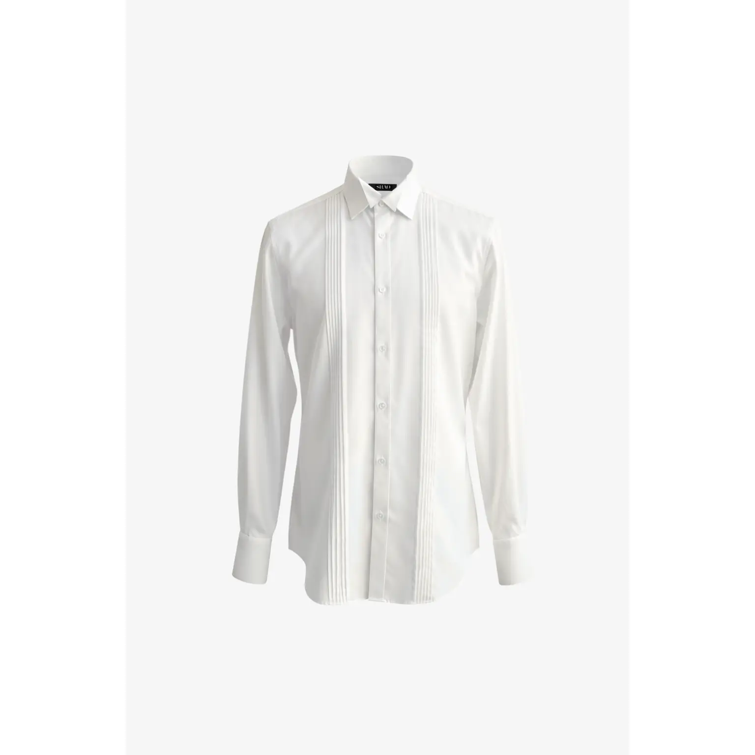 White Tailored Tuxedo Shirt