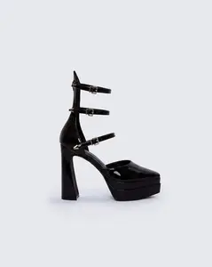 Bernadine Black Platform Heels