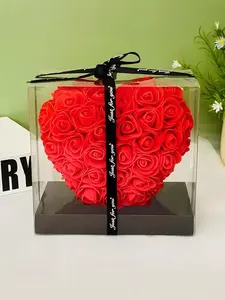 Rose Heart Gift Box, Valentine's Day Proposal, Best Friend Birthday Present, Artificial Flower, Elegant Style, All Seasons