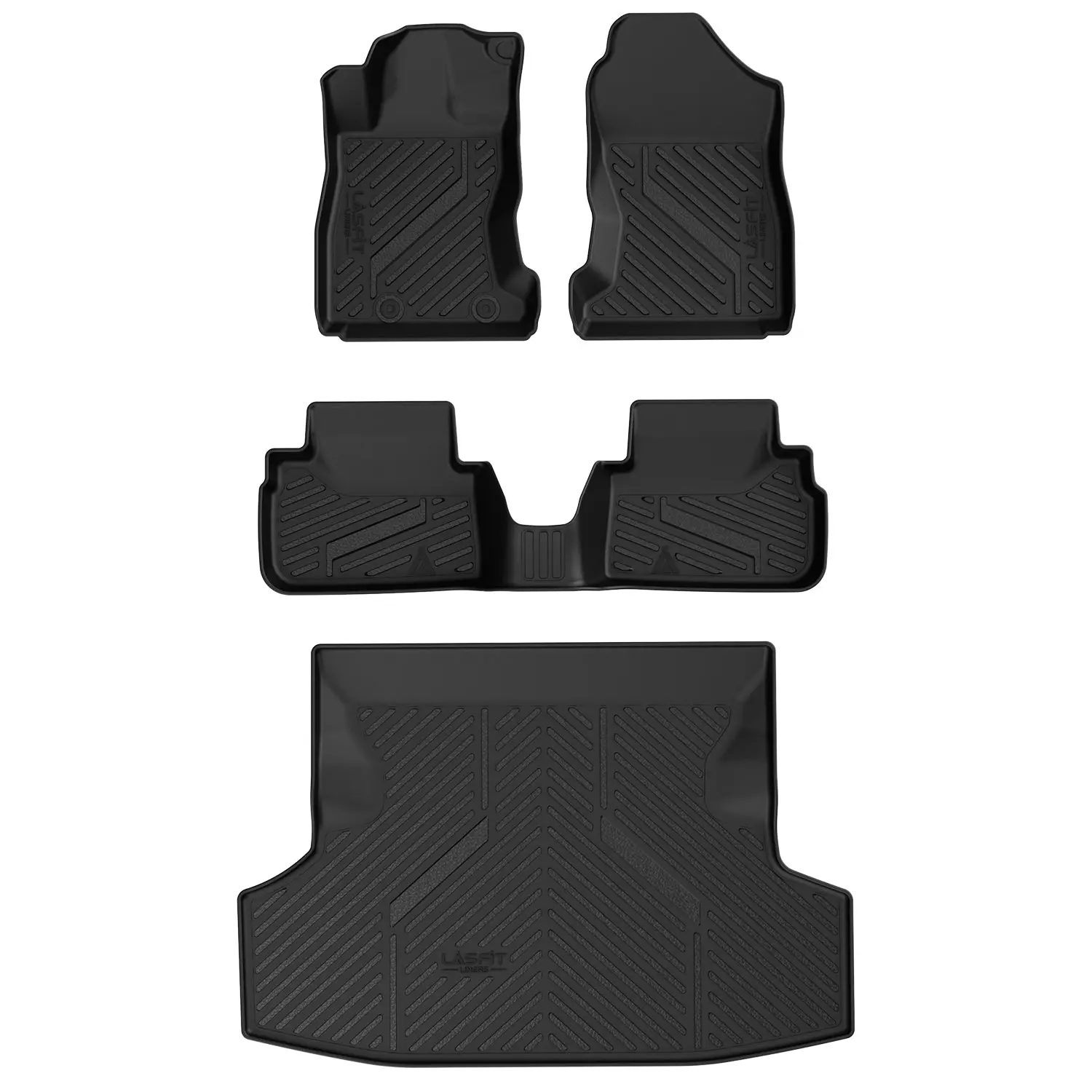 Lasfit Custom-Fit Waterproof Eco-Friendly Car Floor Mats & Cargo Mat, Debris Trap Car Accessories for 2022-2025 Subaru WRX, Automotive Interior Accessory
