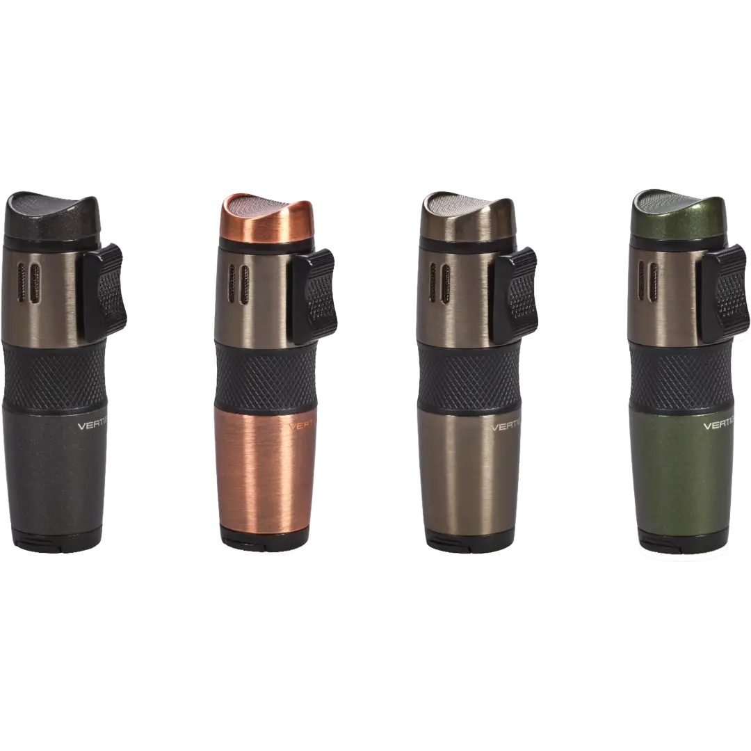 Vertigo Oculus Triple Torch Flame Lighter Power Precision Single Action Ignition Modern Design for Effortless Lighting
