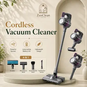 Cordless Upright Vacuum Cleaner, 15KPa Strong Suction, 4-in-1 Handheld-Push Rod Vacuum & Mop, Deep Cleaning for Home/Pet Hair/Carpets, Includes Free Cleaning Gifts