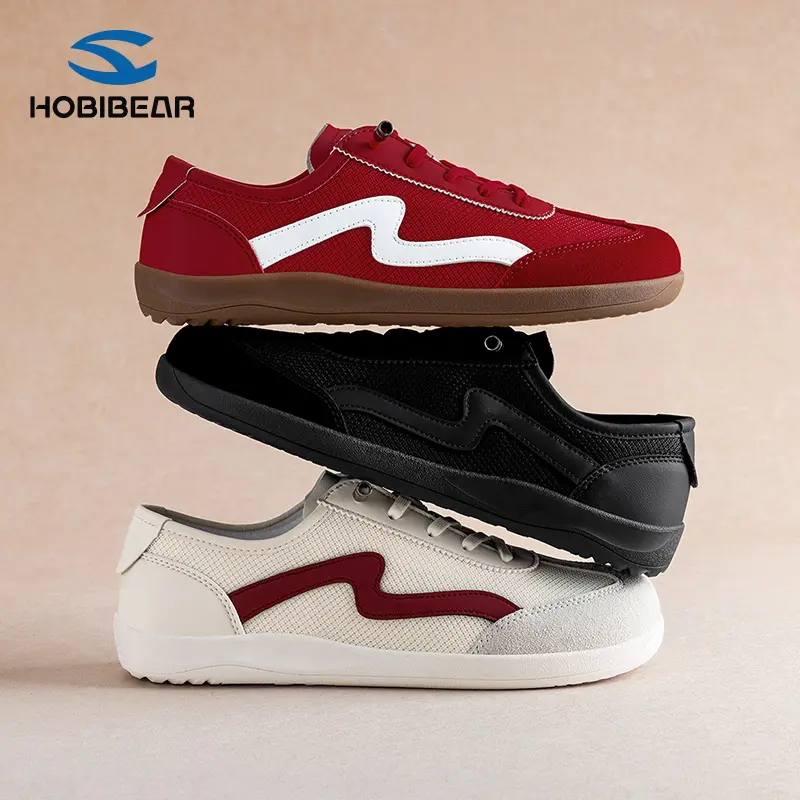 HOBIBEAR Spring/Autumn Walking Shoes – Soft Sole, Wide Toe Box, Comfortable Everyday Sports Trainers for Outdoor Training, Daily Leisure, Durable Fashionable Foot Like Bare Feet
