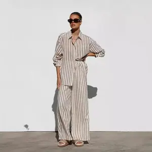 2024 Fashionable Women's 3D Digital Printing Long Sleeve Shirt Trousers Suit Cross-border Amazon Fast Selling Clothing