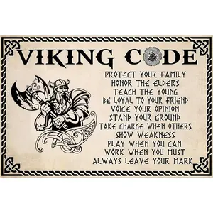 Bestylez Viking Gifts For Men Viking Code Sign Viking Wall Decor For Home Bar 8x12 inches (963) Bestylez Viking Gifts For Men Viking Code Sign Viking Wall Decor For Home Bar 8x12 inches (963)
