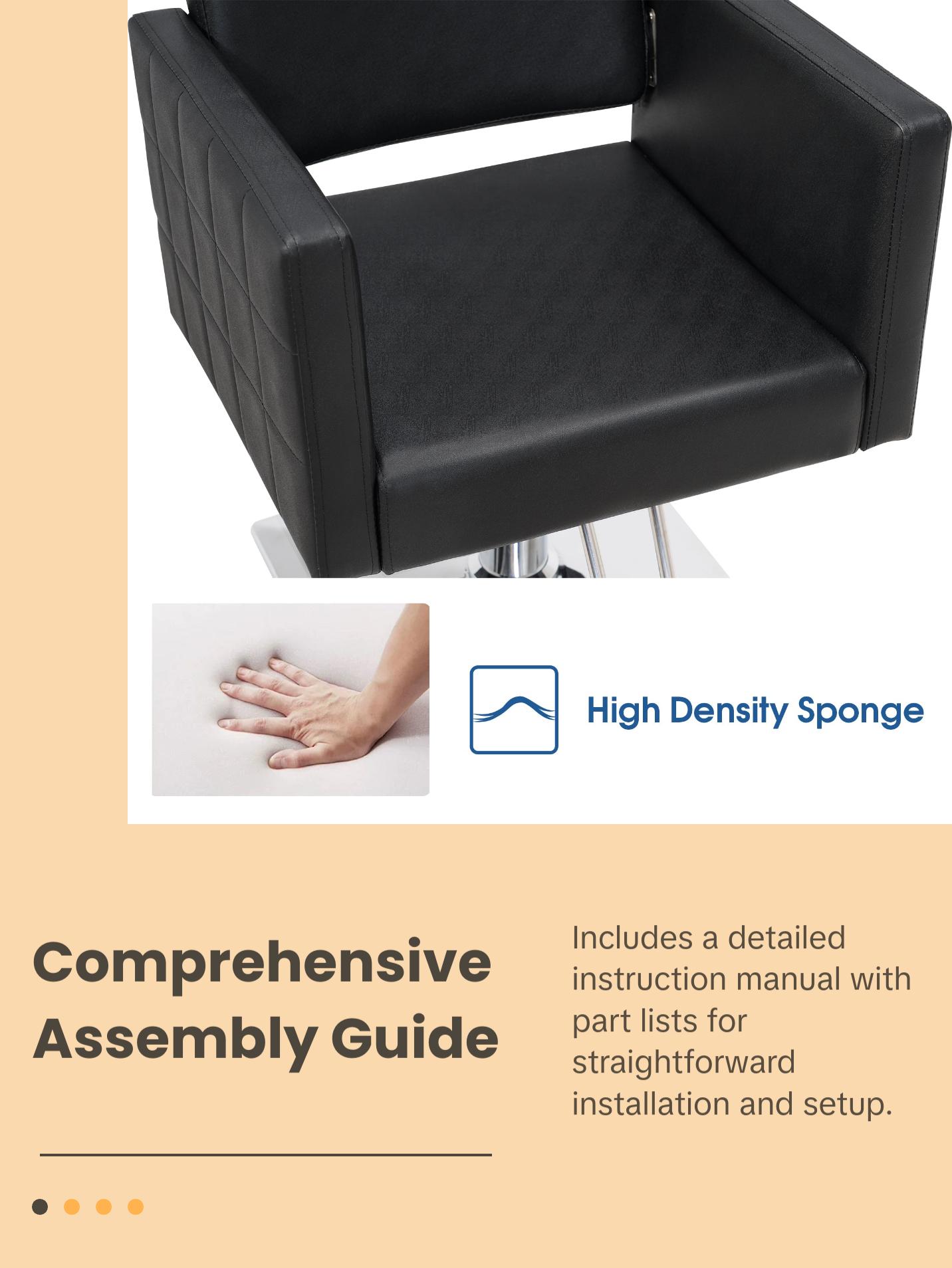 BarberPub Styling Salon Chair for Hair Stylist, Hydraulic Home Salon Chair 8821