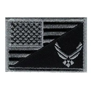 USA Flag USAF Air Force Hook Fastener Patch (3.0 X 2.0 - MA1)