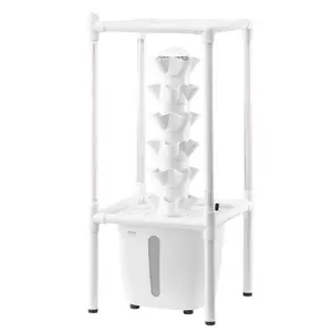 VEVOR Hydroponic Growing System, 50 Pods Vertical 10 Tiers Hydroponic Tower, Rolling Hydronic Garden with Water Pump Wheels, Indoor Plants Germination Kit for Herbs Fruits Vegetables