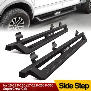 YITAMOTOR Drop Running Boards Compatible with 2015-2025 Ford F-150 SuperCrew Cab, 2017-2024 Ford F-250 F-350 Crew Cab, Off-road Side Steps, Black Powder Coated Nerf Bars Heavy Duty Aluminum Running Boards