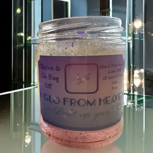 Handmade home decor Glisten & Glo Bug Off Citronella Candle-Household Candle with deodorant feature, 45 hour burn time