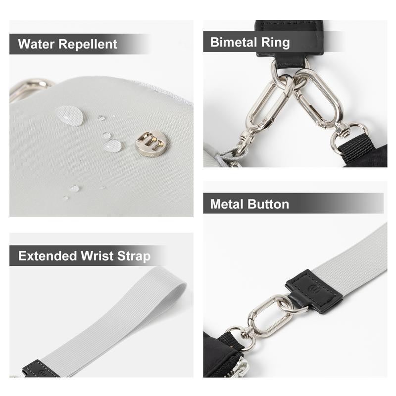 Mini Zip Around Wristlet Wallet for Women Dual Pouch Wristlet Portable Coin Purse Mini Women Coin Pocket