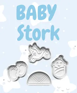 Baby Stork Cutter-n-Stamp PRV, Crafting, Cookies, Fondant! BAKERSWARE UTENSILS