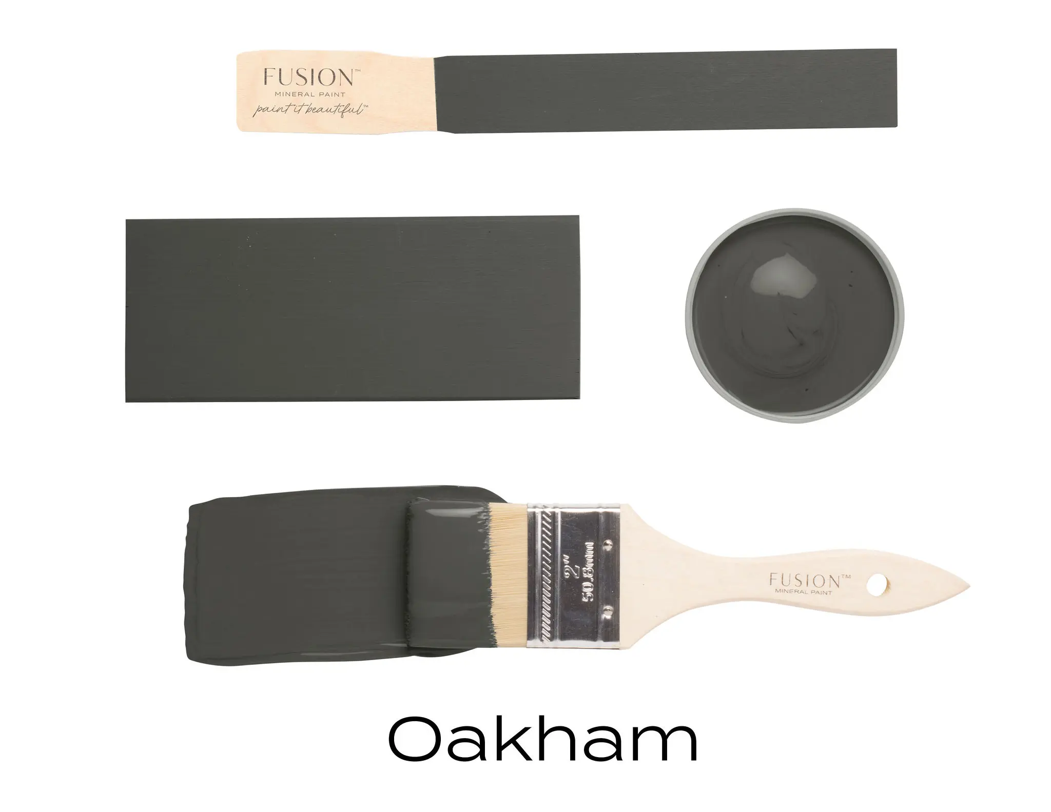 Fusion Mineral Paint + Color: Oakham + Acrylic Resin Paint + Built in Top Coat