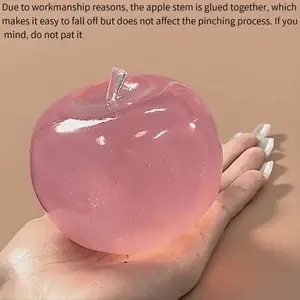 Apple Sensory Squeeze Toy, Soft Stress Relief Desk Decor, Non-Edible Decorative Toy Gift for Office & Home