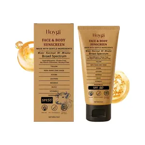 HOYGI Face Body Sunscreen Titanium Dioxide Sun Protection Vitamin E Moisturizing Face And Body Sunscreen Lotion