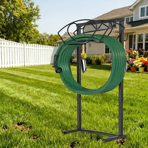 Metal Freestanding Garden Hose Holder – 41" Tall Outdoor Hose Stand with Stable Base, Easy Assembly & Detachable Design for Lawn, Patio & Driveway (Black)