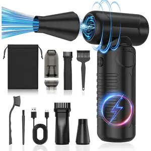 Compressed Air Duster, 130000 RPM Rechargeable Electric Duster, Cleaner for Keyboard, PC, No Canned Air Duster,Handheld Vacuums, Turbo Fan, Mini Blower, Jet Dry Blower, Car Vacuum Cleaner