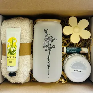 Personalized birth flower tumbler gift box, custom birth cup, birthday gift ideas