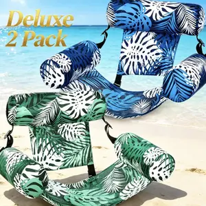 Waterproof Beach Swimming Lounge Chair with Stable Support – Breathable Cooling Fabric, Foldable Portable Frame, Anti-Corrosion Bracket and Easy Carrying; Leisure Recliner for Pool Side, Camping, Coast and Backyard Leisure; Nice Holiday Gift