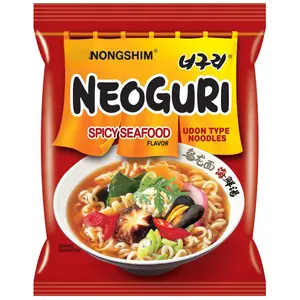 Nong Shim Ramen Noodles, Gourmet Instant Ramen, Premium Microwavable Noodle Soup, Neoguri Spicy Seafood, 4.2 Ounce (Pack of 4)