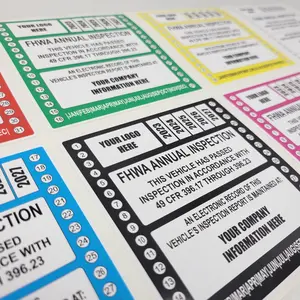 FHWA or FMCSA Inspection Labels for Annual Truck Inspections
