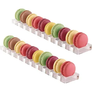 Clear Acrylic Macaron/Cookies Display Tray, 2 Packs (Capacity:10)