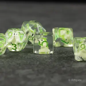 Green T-Rex Dice Set