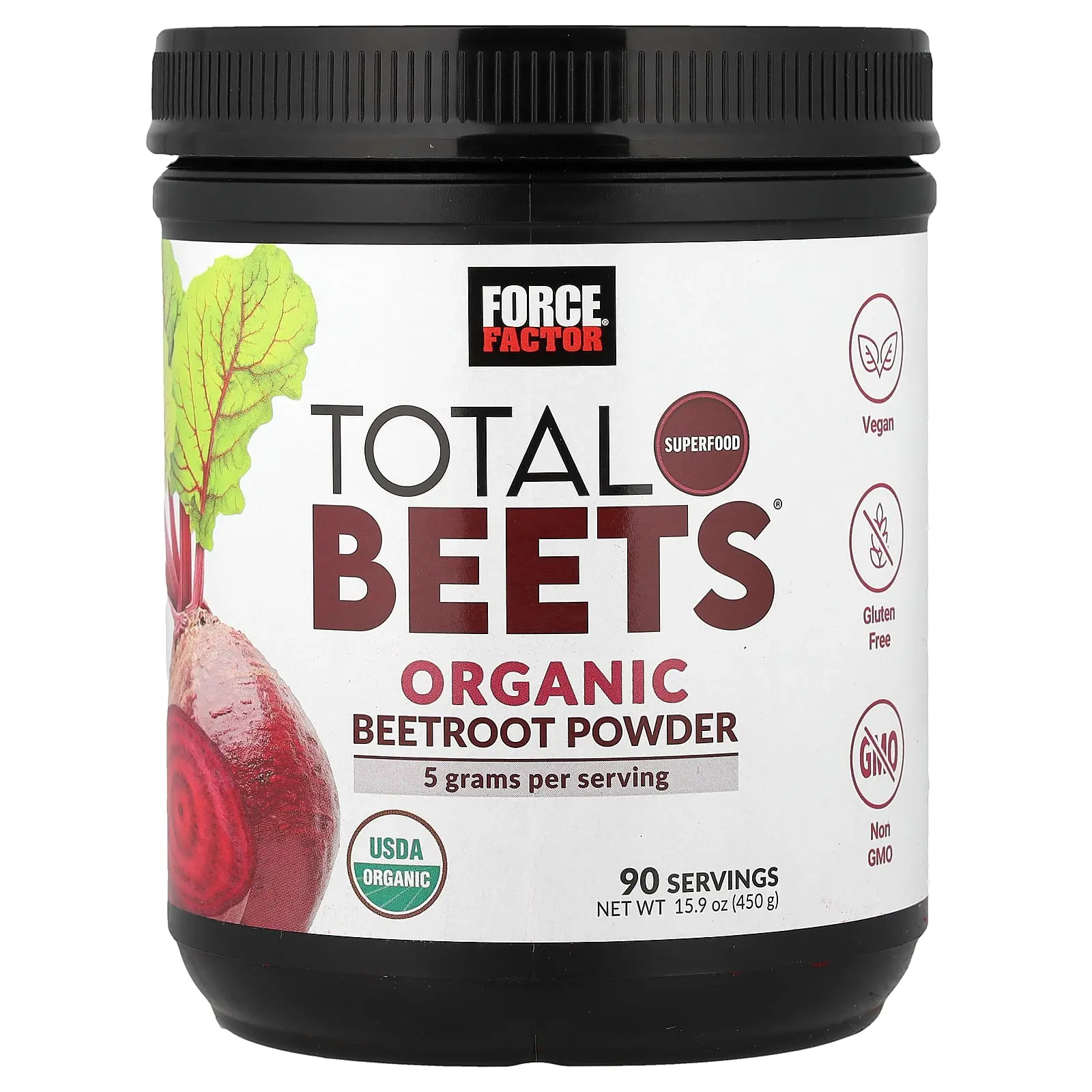Force Factor Total Beets®, Organic Beetroot Powder, 15.9 oz (450 g) Force Factor Total Beets®, Organic Beetroot Powder, 15.9 oz (450 g)