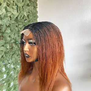 ombre short mucro twist wig with baby hair