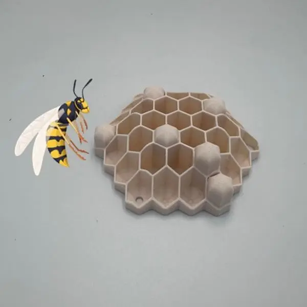 Faux Wasp Nest - Outdoor Bug Repellent for Patios, Gardens, Porches, Home Hanging Decor and Wasp-and-Hornet Control Deterrent