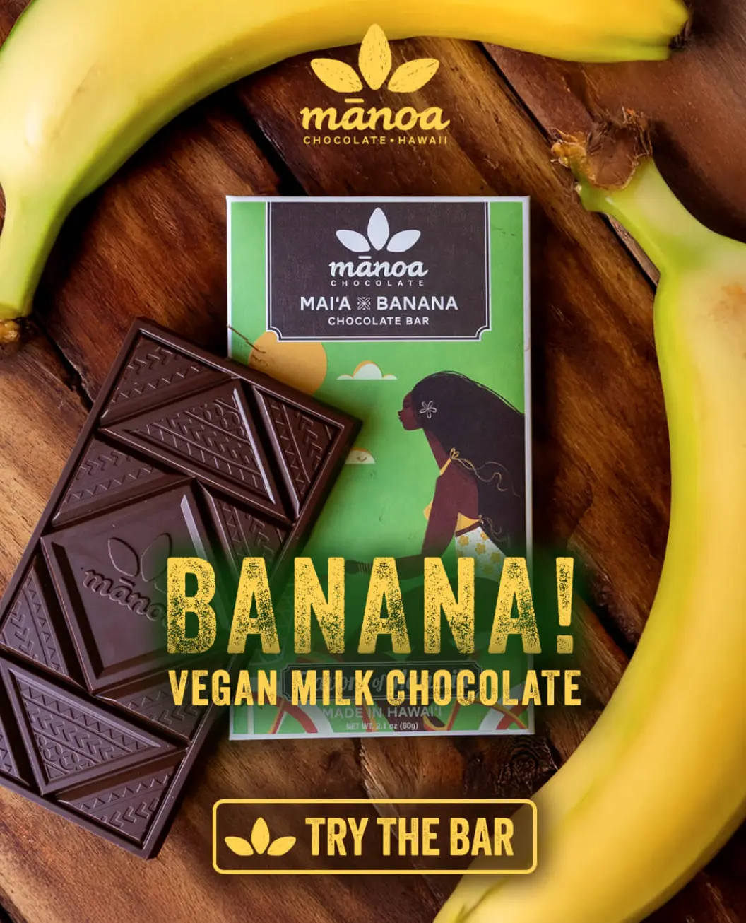 Maiʻa x Banana Chocolate Bar