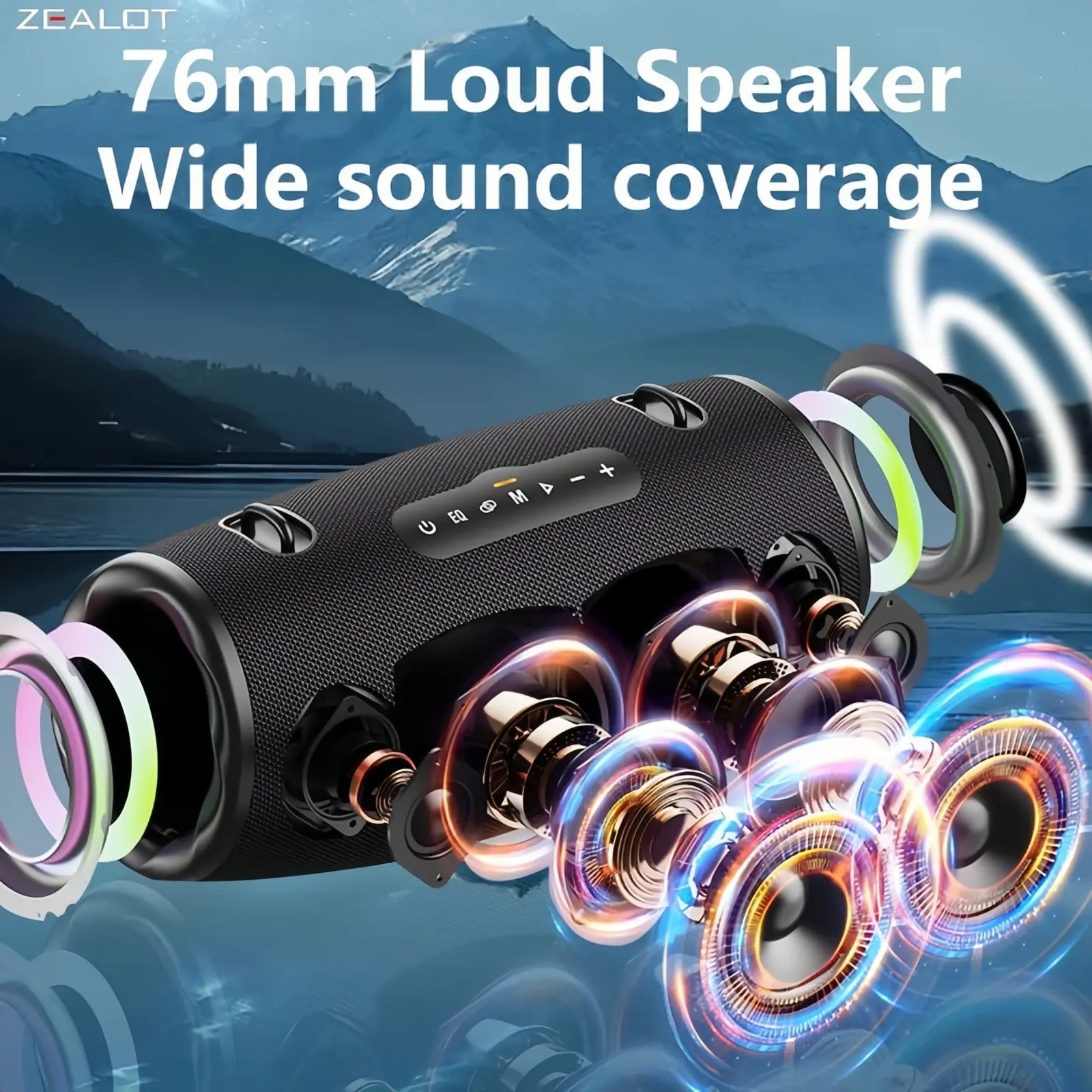 Zealot S87 Bluetooth-compatible Speaker, Wireless Speaker, 80w