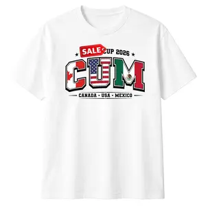 Cum 2026 Canada Usa Mexico Shirt Funny Host Nations Soccer Fan Tee North America Football Tournament T-Shirt World Ch Easywear Cotton Shirt