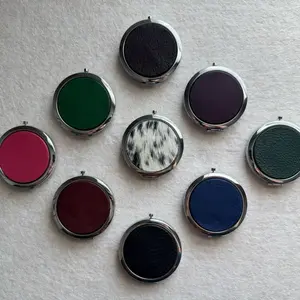 Grace Within- compact Leather Mirror