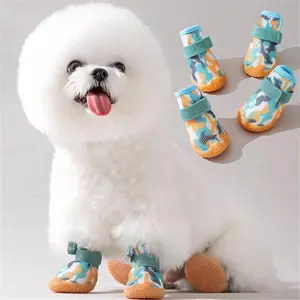 Dog Shoes for Small Dogs, Anti-Drop Dog Boots for Hot Pavement, Winter, Breathable Paw Protectors for Walking, Running, Hiking, Ox Tendon Sole Puppy Sneakers, Kitten Shoes