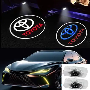 Car Door Lights Logo Projector Compatible for Toyota Highlander/Camry/4runner/Sienna/Corolla/Tundra/Prius/Venza/Prado/Sequoia/Reiz/Previa/Alphard Model, 3D LED Car Welcome Projector Lights Automotive