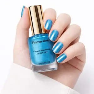 Tinovo Uno Blue Mirror Chrome Nail Polish - No-Bake Quick Dry Metallic Shine Long-Lasting Alcohol-Free for Salon Gloss at  Gentle 12ML Cosmetic Manicure