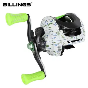 Billings Dr200 Series Baitcasting Fishing Reel, 6.3:1 Gear Ratio Baitcaster Reel, Magnetic Brake 18lb Max Drag with Smooth Metal Spool, Fishing Accessories