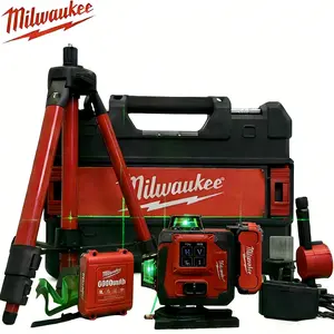 Milwaukee 16 Lines Outdoor Green Light Laser Level 360° Self-Leveling Alignment Tool For Construction Renovation And Outdoor Layout With High Visibility Green Beam IP65 Waterproof And Stable Mount Compatibility For Professional Jobsite outdoorfun