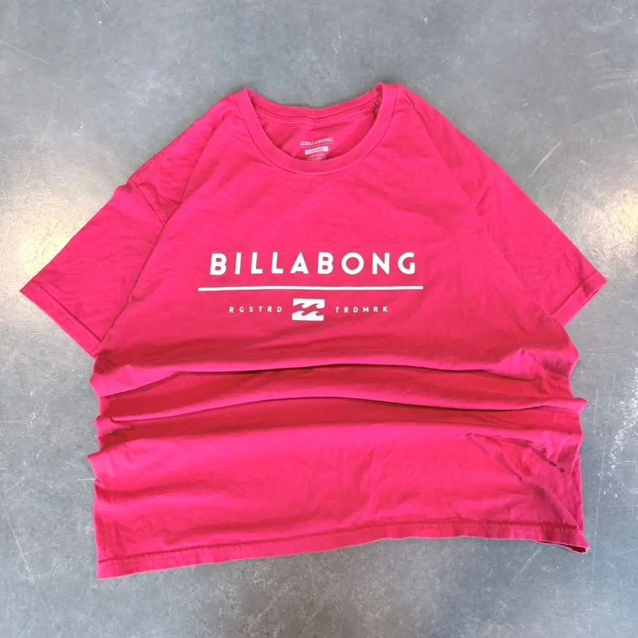 Billabong Women's Pink Logo Graphic T-Shirt | Bright Pink Casual Surf Style Tee | Short Sleeve Crewneck Top