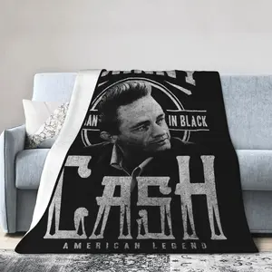 Johnny Cash Blanket is soft, light and durable, fun home decor warm plush blanket sofa blanket cover blanket, 50"x40" suitable for all seasons
