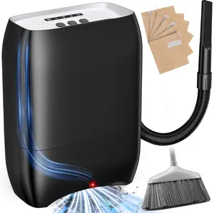 Touchless Vacuum Automatic Dustpan, 6-Pack Dustbags Automatic Dustpan with Nozzle Attachment, Auto Sensors & 20Kpa Suction Hair Vacuum for Salons, Electric Dustpan for Floors Pet Hair Food