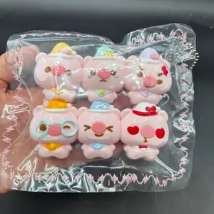 Pack of 6 cute piggies taba taba squishy